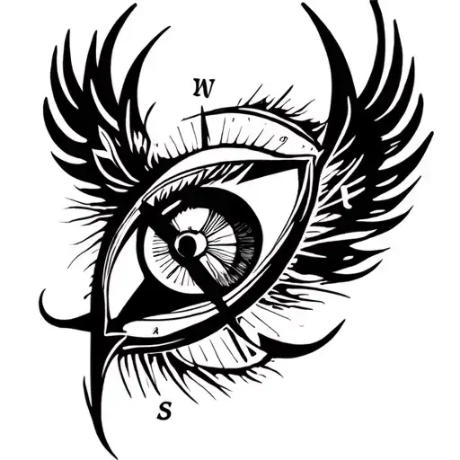 Compass Like Object With Eye Inside