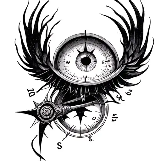 Compass Like Object With Eye Inside