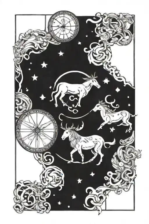 Zodiac Sleeve Tattoo Design