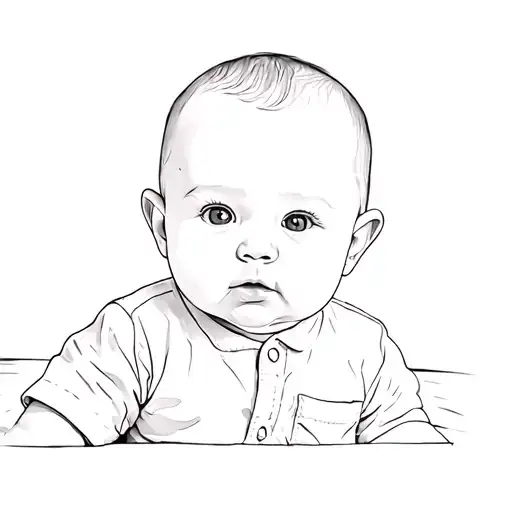 A Baby In A White Shirt