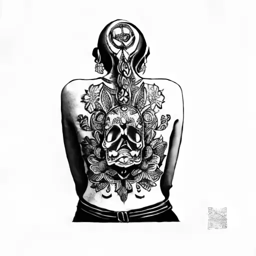 A Woman With A Skull