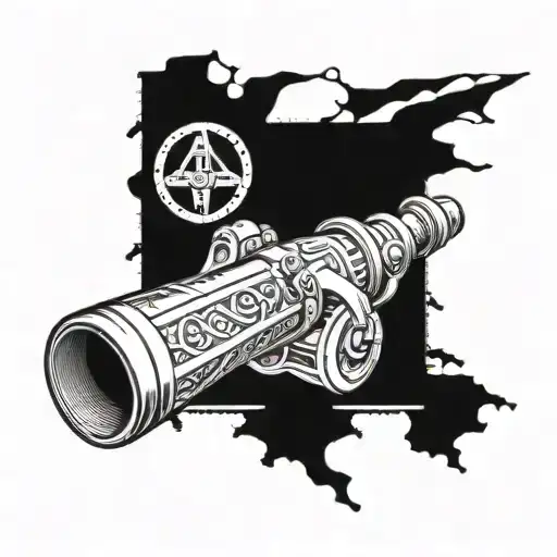 Arsenal's Original Cannon With The Horizontal Infinity Symbol Behind It