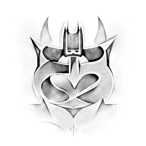 Batman Symbol Intertwined With Kitchen Utensils