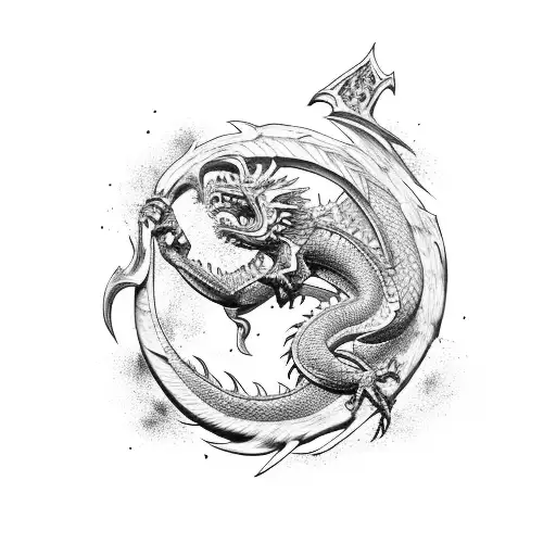 Guts Wielding The Dragon Slayer Sword In A Fierce Battle