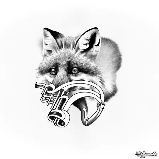 Fox Playing Trumpet