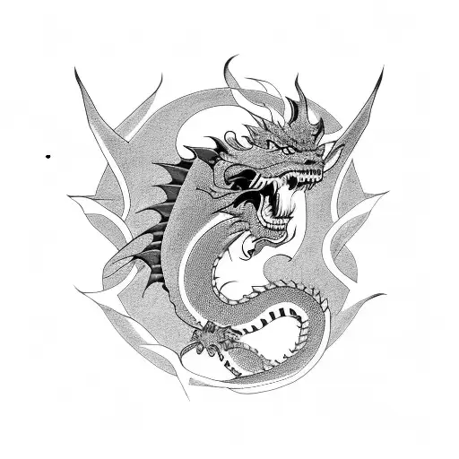 Yakuza Dragon Sleeve That Has Classic Horror Movie Villains In The Backround