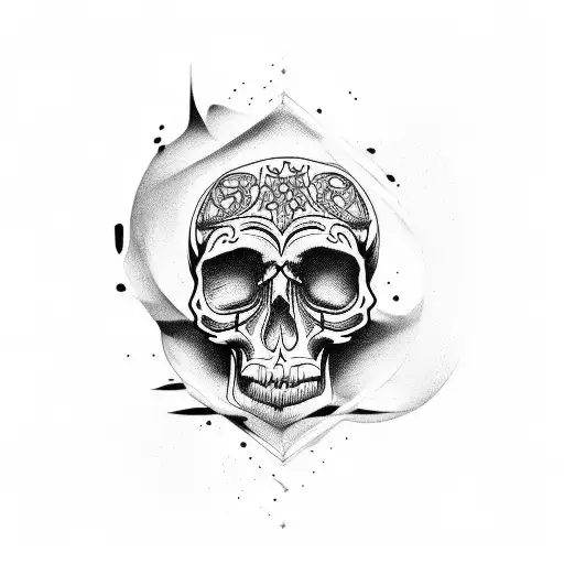 Hourglass With Skull