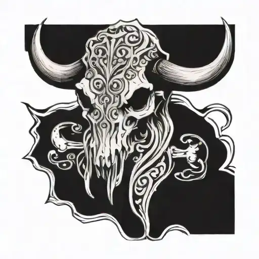 Longhorn Head Skull With Fuentes Last Name Engraved