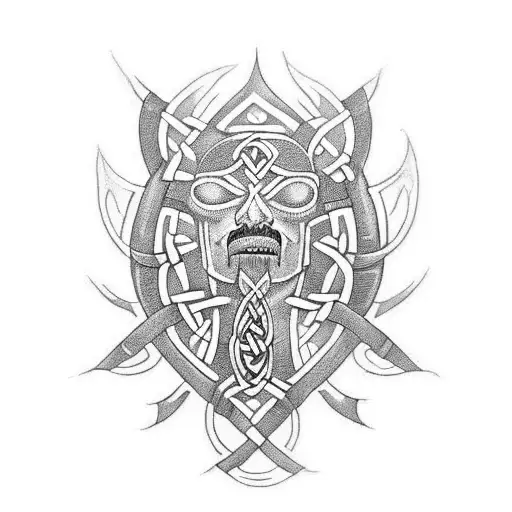A Traditional Maori Tatto That Incorpates Celtic Design
