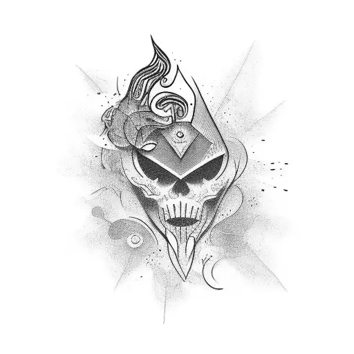 An Abstract Tattoo Depicting Believing And Manifesting On A Guys Shoulder