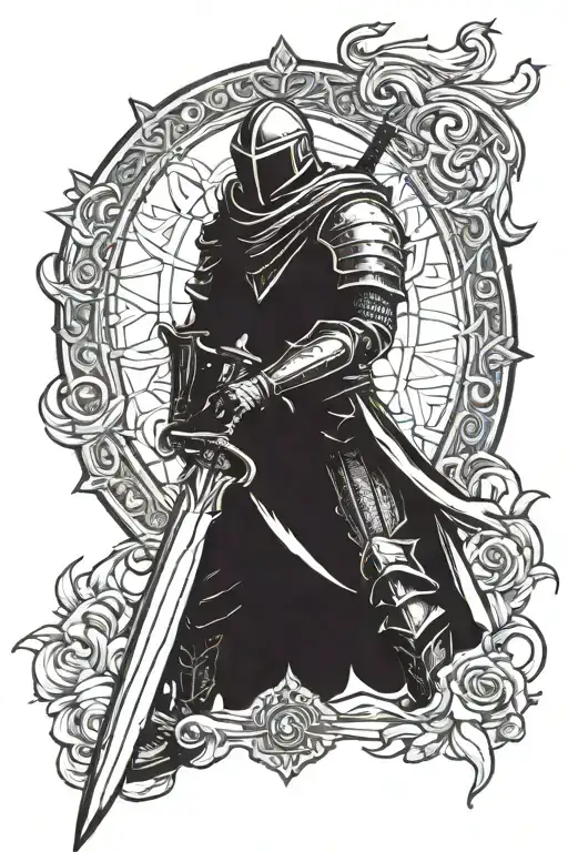 Dark Souls Medieval Knight With Sword Swag