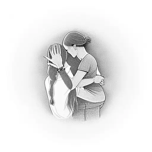 A Beautiful Silhouette Of A Person Helping Someone In Need