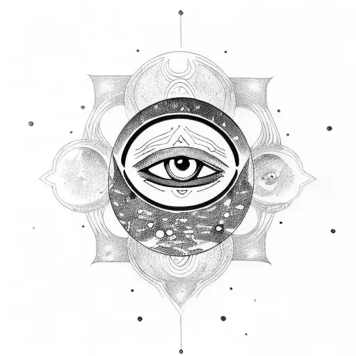 Moon All Seeing Eye