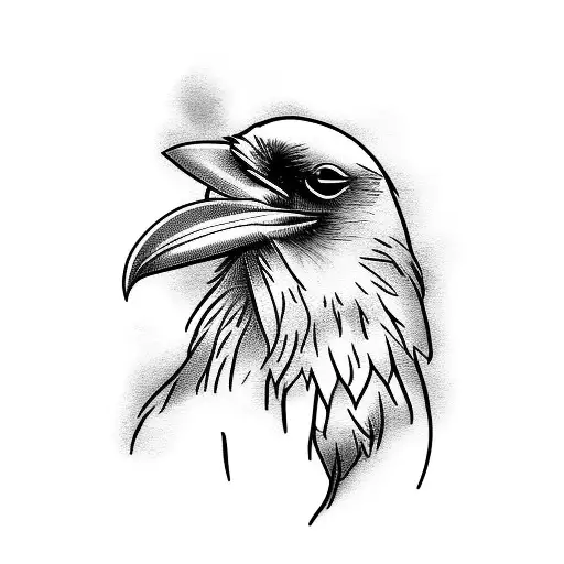 Raven Leaning On A Book