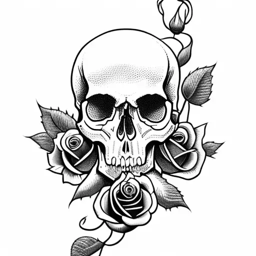 Skull With Rose