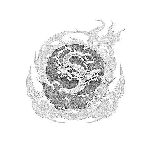 Japanese Temple With A Dragon