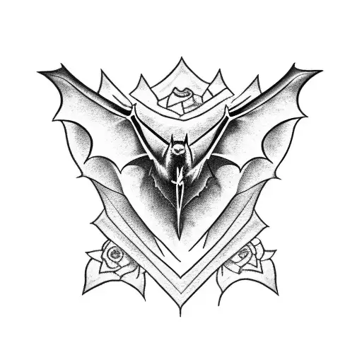 Bat Between Broken Hearts And Frozen Roses