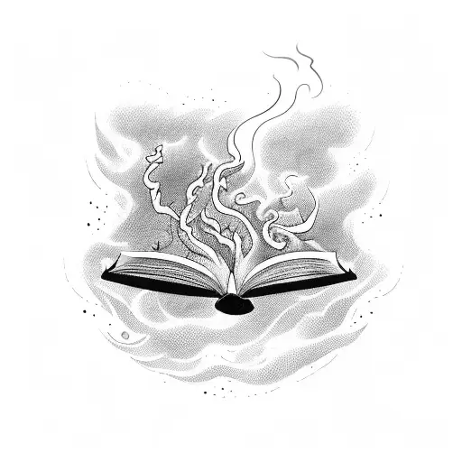 A Book With Smoke Coming Out Of It