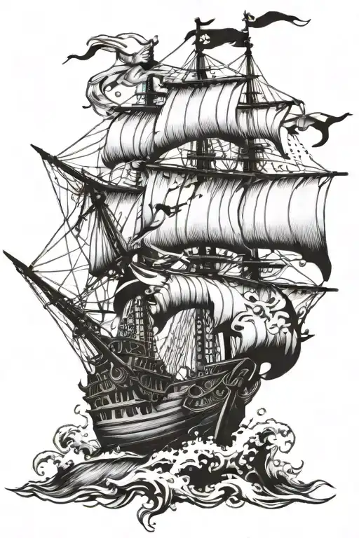 Pirate Ship And Kracken Attacking Us