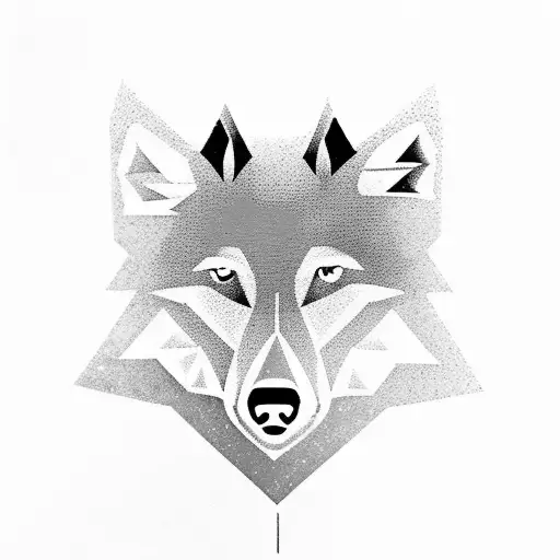 A Wolf Silhouette In A Dynamic Gym Pose