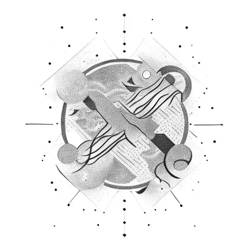 A Trail Of Stars In A Line That Bends