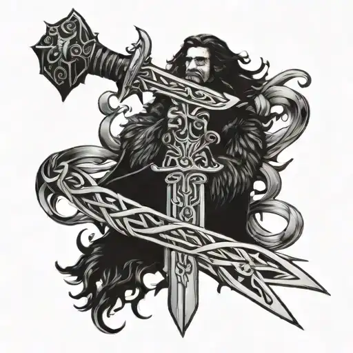 John Snow Sword Intertwined