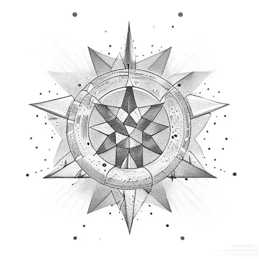 Star Going Around The Moon With Stars Behind