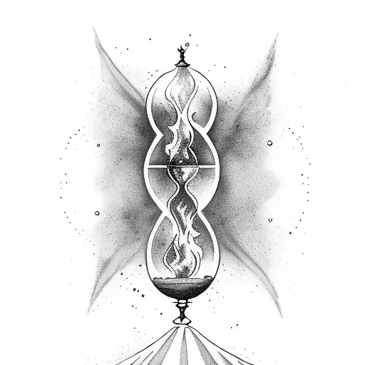 A Hourglass With Water And Fire Aspect