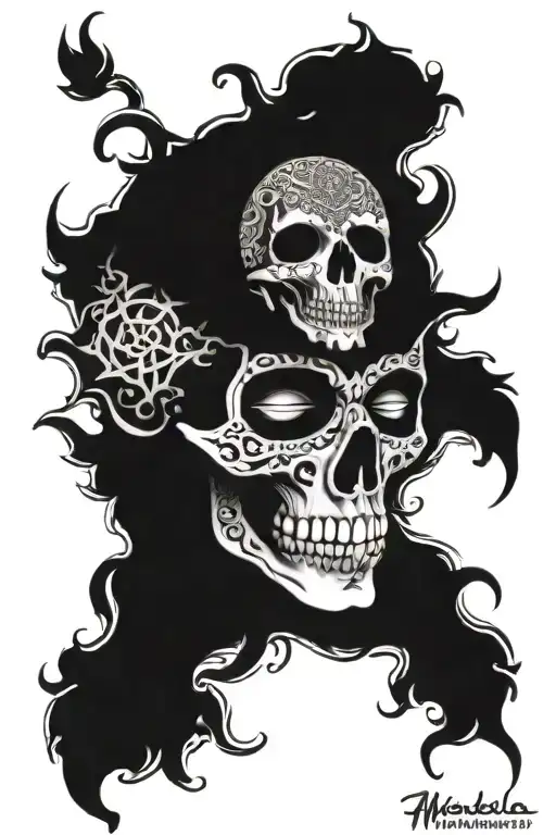 Mandala Skull Medusa