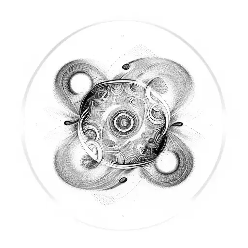 A Mesmerizing Abstract Representation Of Water Ripples Merging With A Serene Yin Yang Symbol