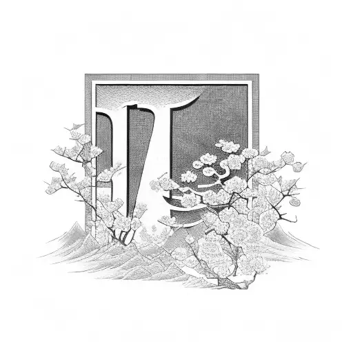 Roman Numeral Date Vii Xx Xix With Japanese Cherry Blossom Tree And Japanese Bridge Background