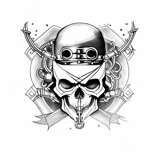 Steampunk Evil Skull
