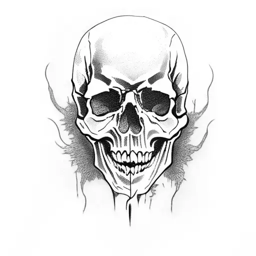 Real Skull With Horror Eyes