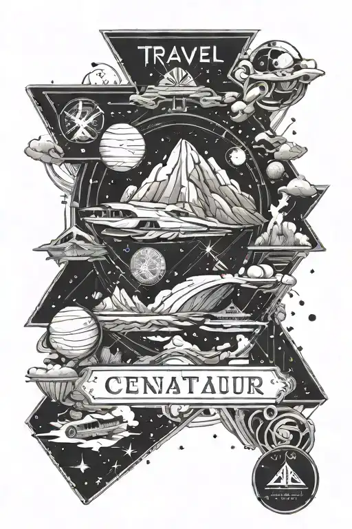 Travel Brochure Poster Advertising A Vacation To Alpha Centauri In The Future In A Rectangular Frame