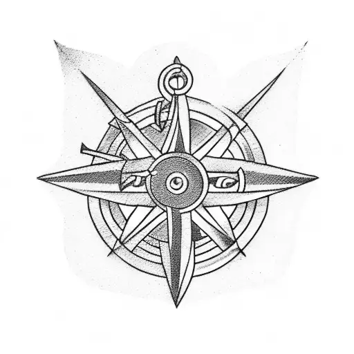 Anchor With Compass