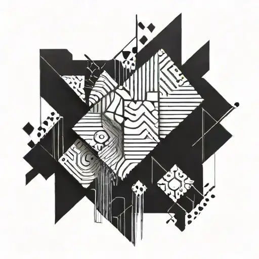 Abstract Geometric Design Inspired By Techno Music