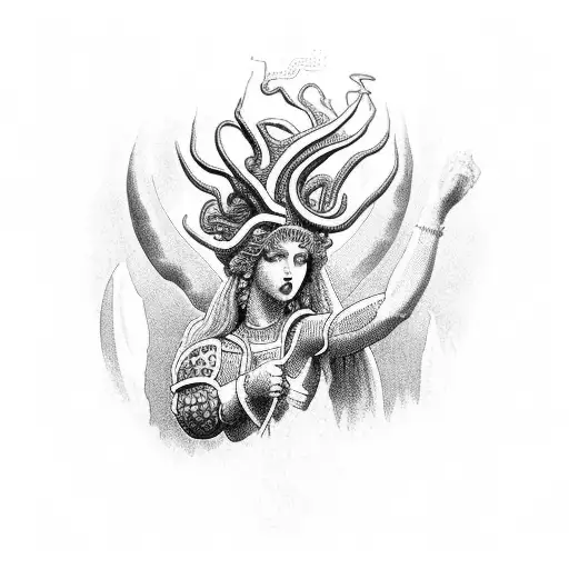 Afrodite And Medusa Full Arm