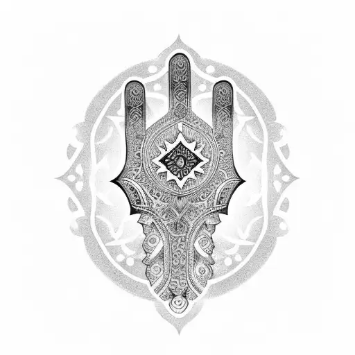 Hamsa Symbol With Blue Eye