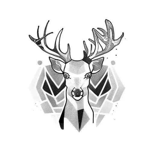 A Laptop With A Deer Silhouette On The Screen