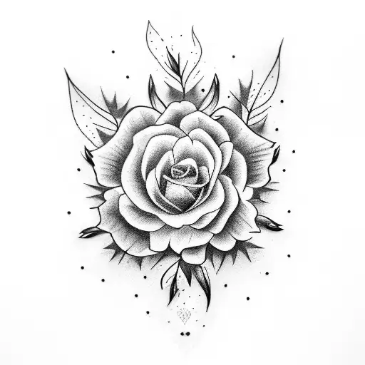 The Word December With Floral