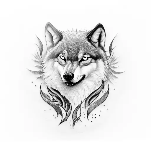 Combine The Elegance Of A Swan With The Power Of A Wolf In A Tattoo Design