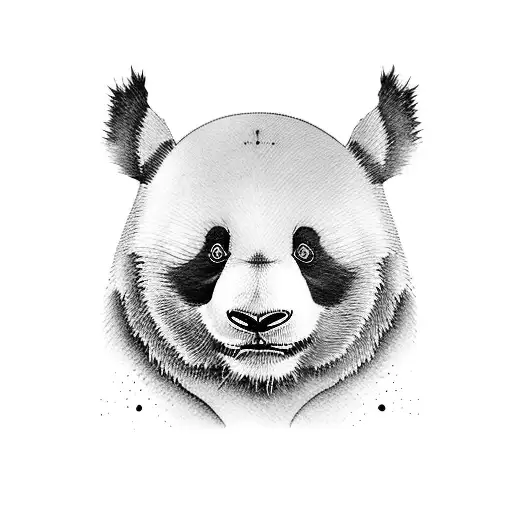 Panda And Sakura Tree