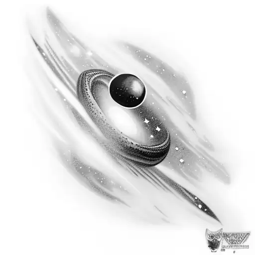 Galaxy Space Black Hole Eating Star