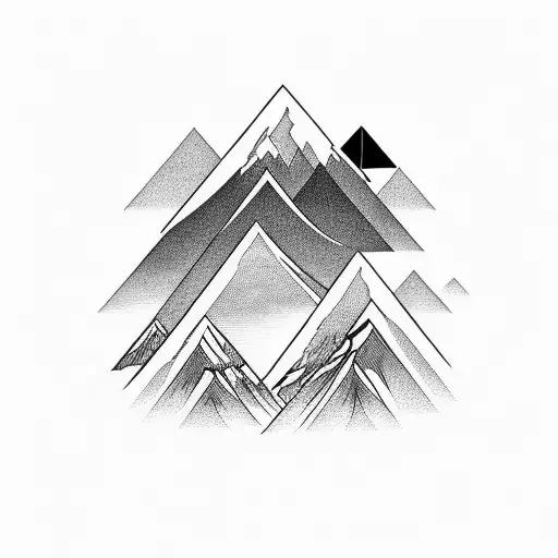 A Majestic Mountain Range With A Cricket Bat Standing Tall Amidst The Peaks