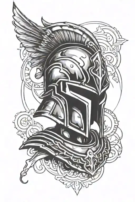 Spartan Helmet Surrounded