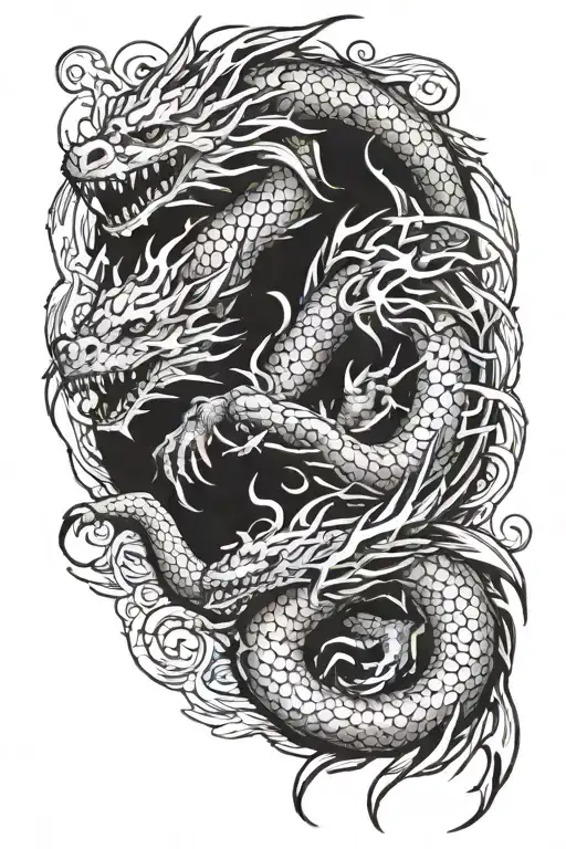 Dragon Fighting Brownbear