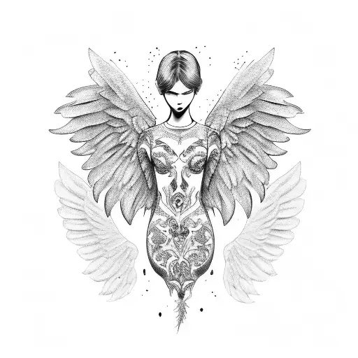 Angel With Open Wings