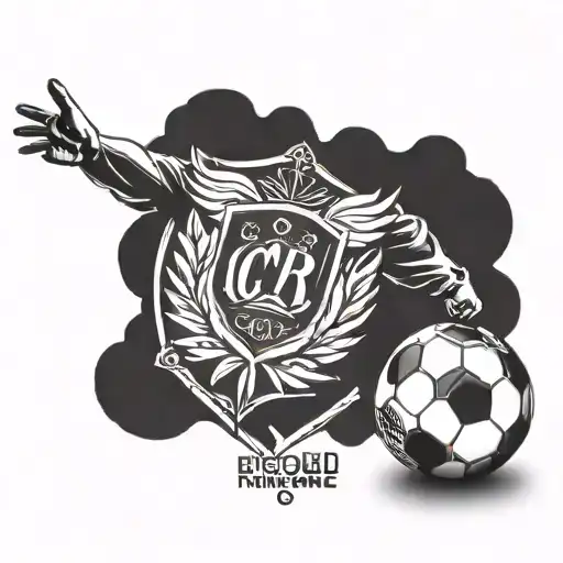 Incorporate The Logo Of Cfr Cluj Football Club With A Subtle Blackwork Design