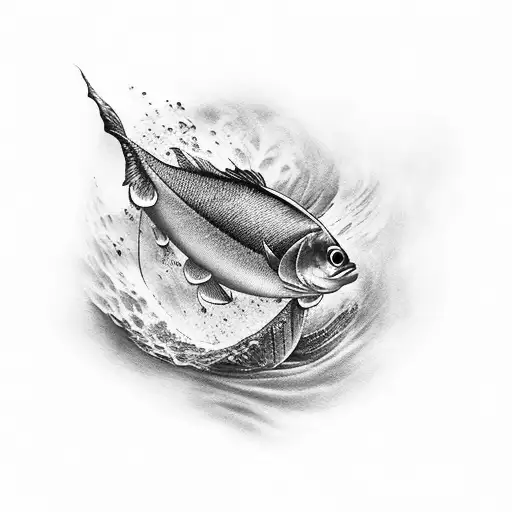 Coi Fish Climbing Up A Waterfall