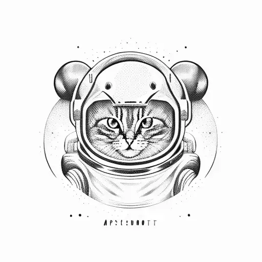 Astronaut Cat Full Body